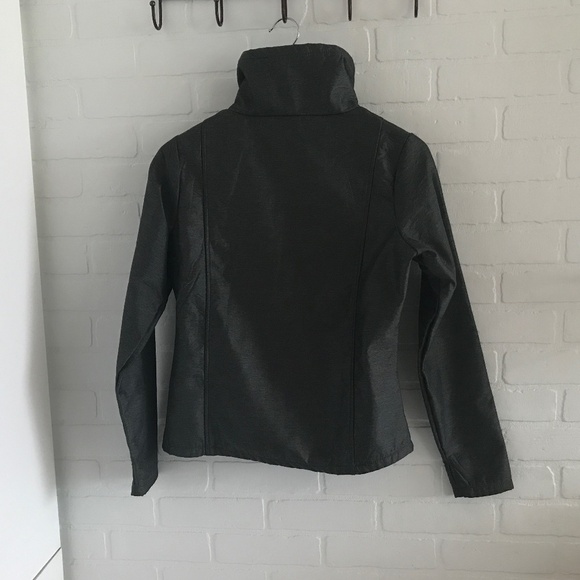 Bench Women’s track Shell Jacket Dark gray pink fleece lining Activewear S - Picture 7 of 9